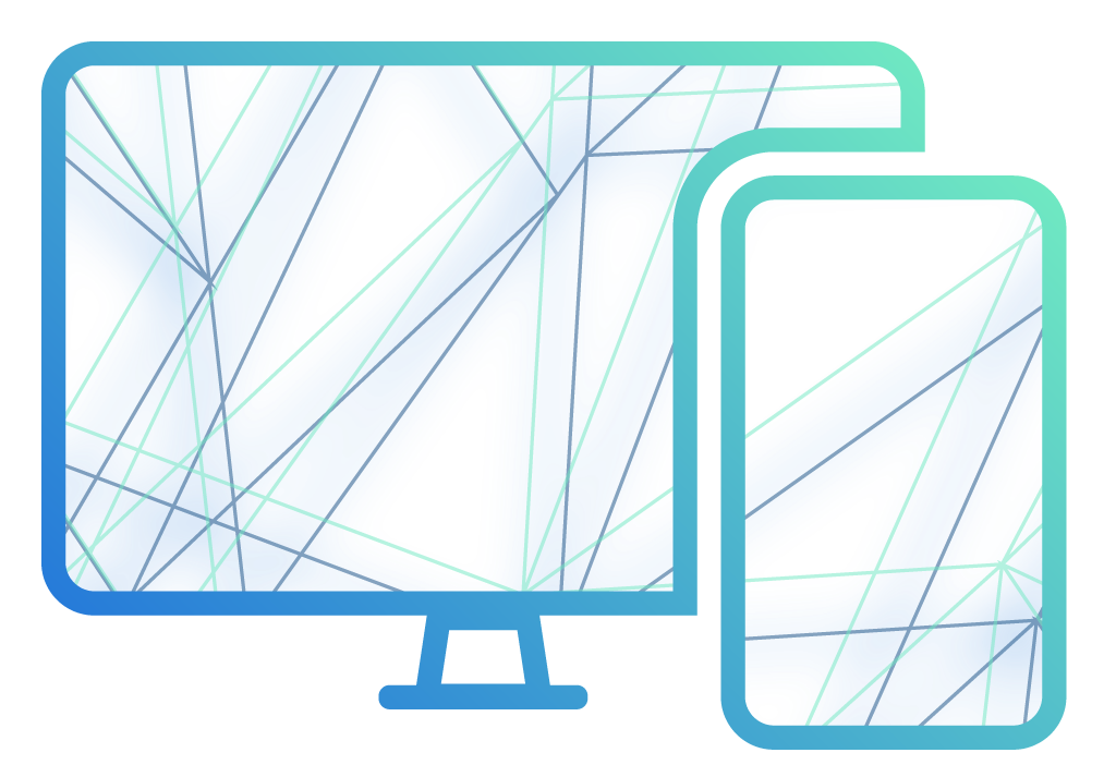 Outline of a monitor and mobile phone to convey digital banking